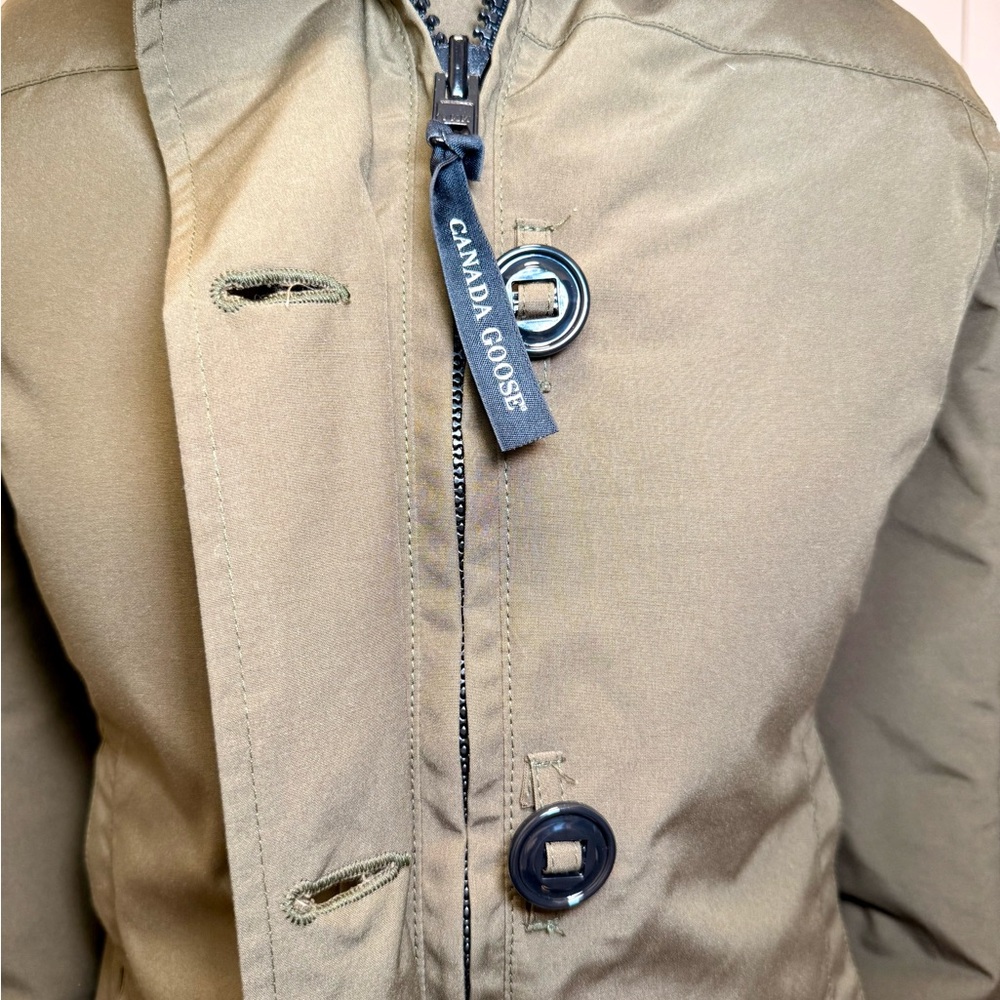 Canada Goose Olive Parka with Real Fur Trim - Picture 7 of 7